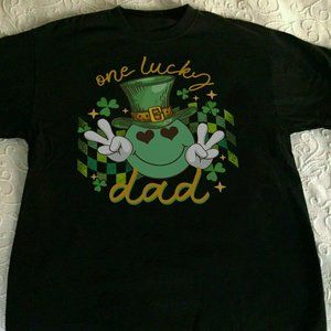 One Lucky Dad St. Patrick Day and Father's day Gift Bella Canvas T-shirt